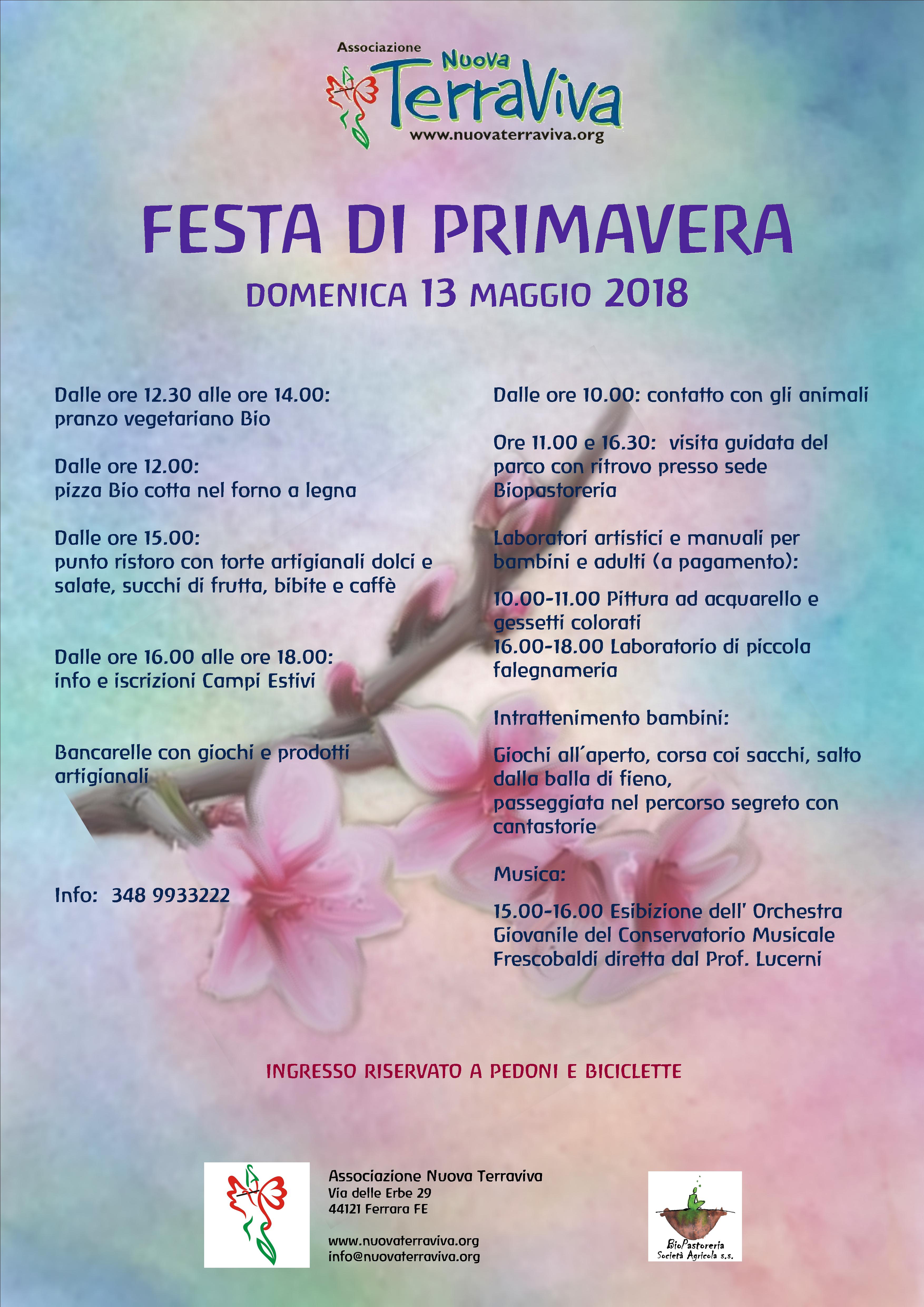 Festa di Primavera @ Associazione Nuova Terraviva | Ferrara | Emilia-Romagna | Italia