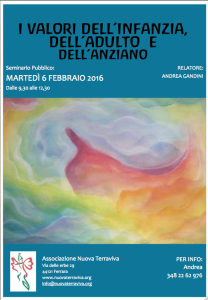 I valori dell'infanzia, dell'adulto e dell'anziano @ Associazione Nuova terraviva | Ferrara | Emilia-Romagna | Italia