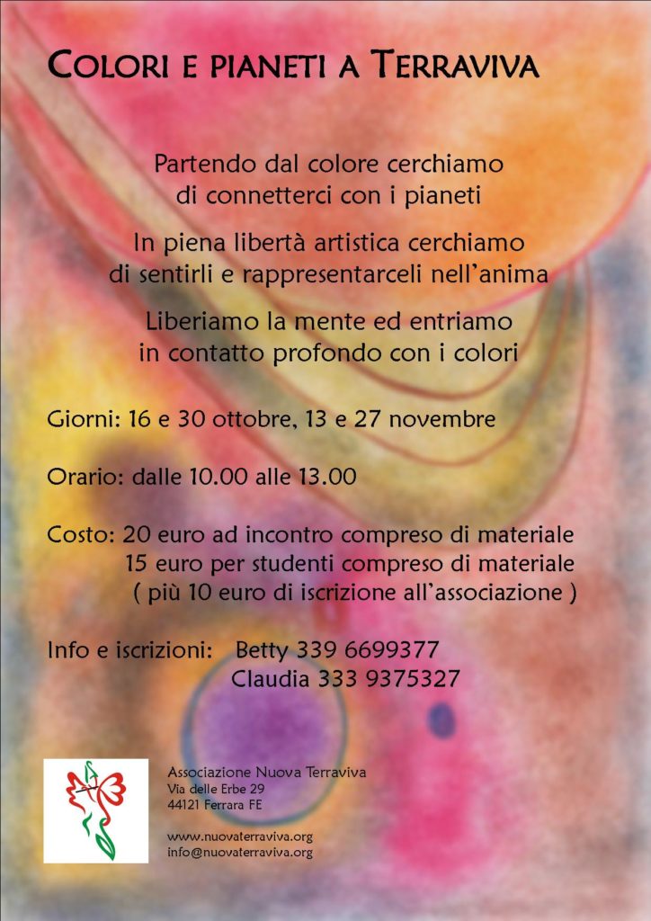 Colori e pianeti a Terraviva @ Associazione Nuova Terraviva | Ferrara | Emilia-Romagna | Italia