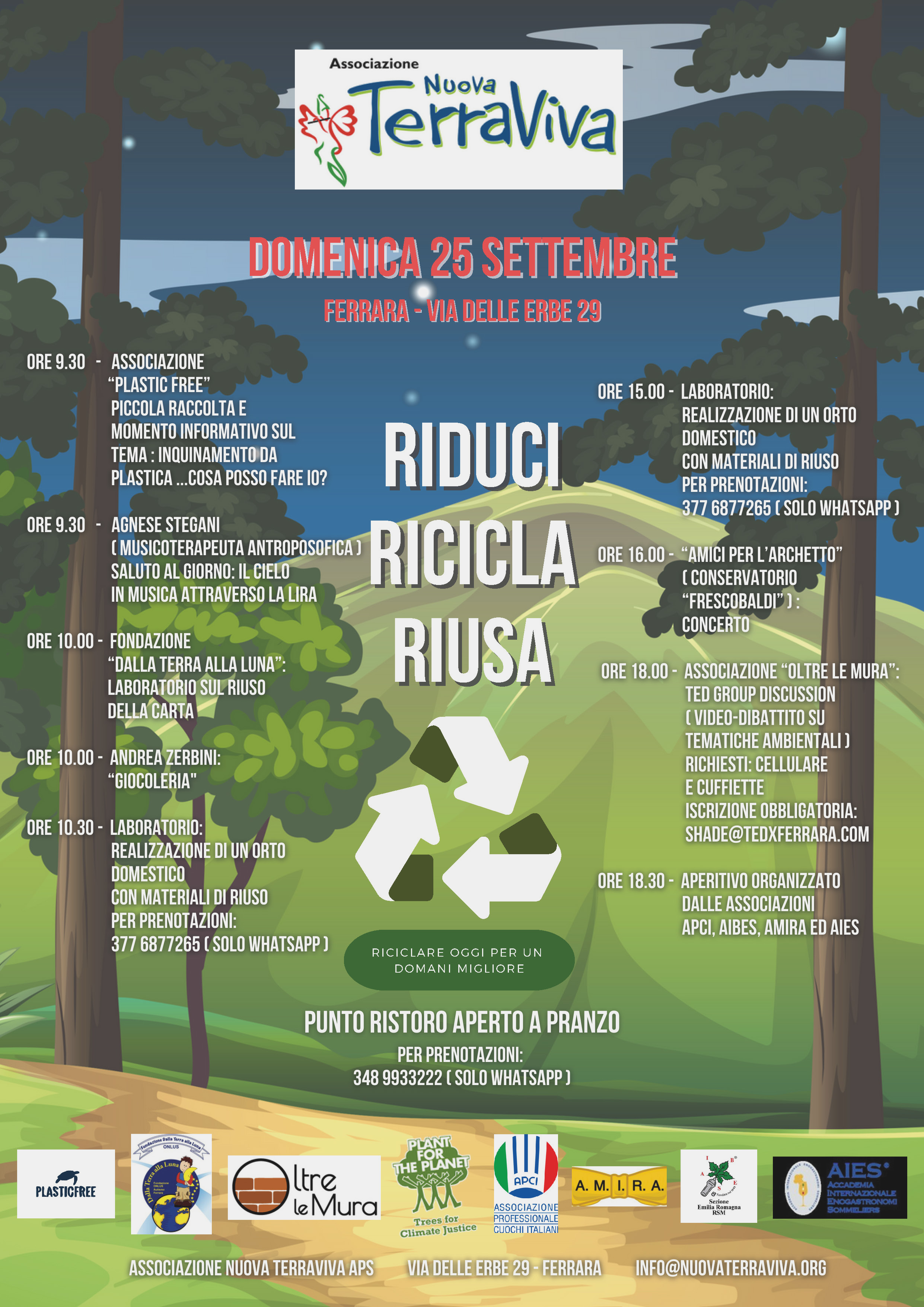 Domenica 25 settembre: RIDUCI RICICLA RIUSA