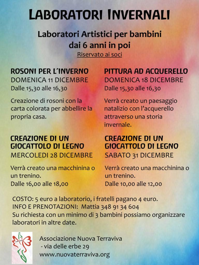 Laboratori invernali @ Associazione Nuova Terraviva | Ferrara | Emilia-Romagna | Italia